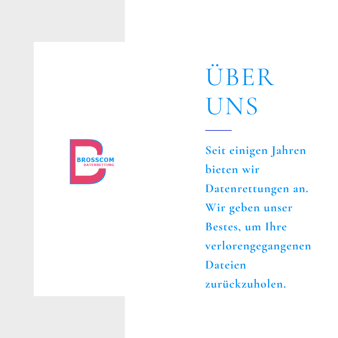 Über uns: Seit einigen Jahren bieten wir Datenrettungen an.