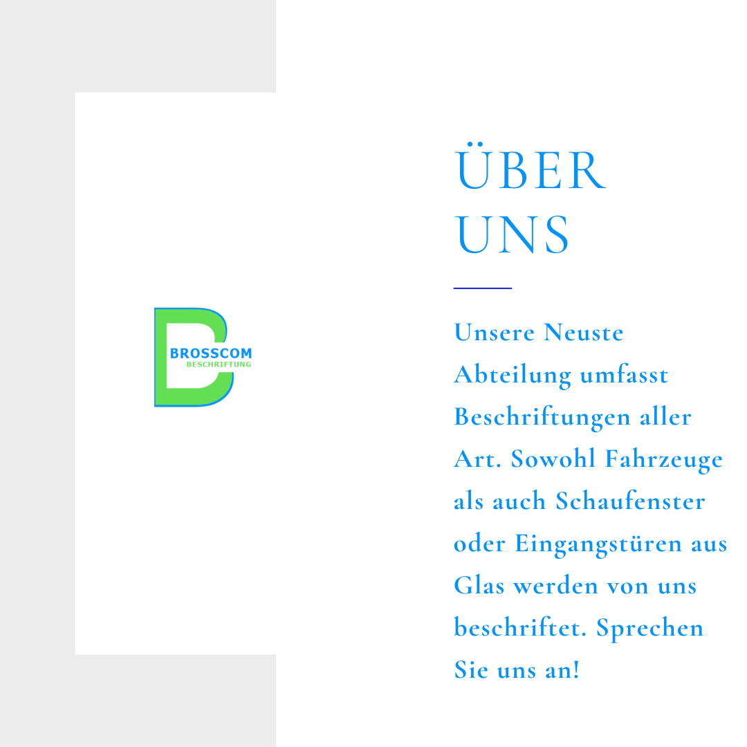 Über uns: Unsere neuste Abteilung umfasst Beschriftungen aller Art.